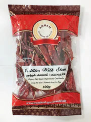 Red chillies whole with stem Annam 100g