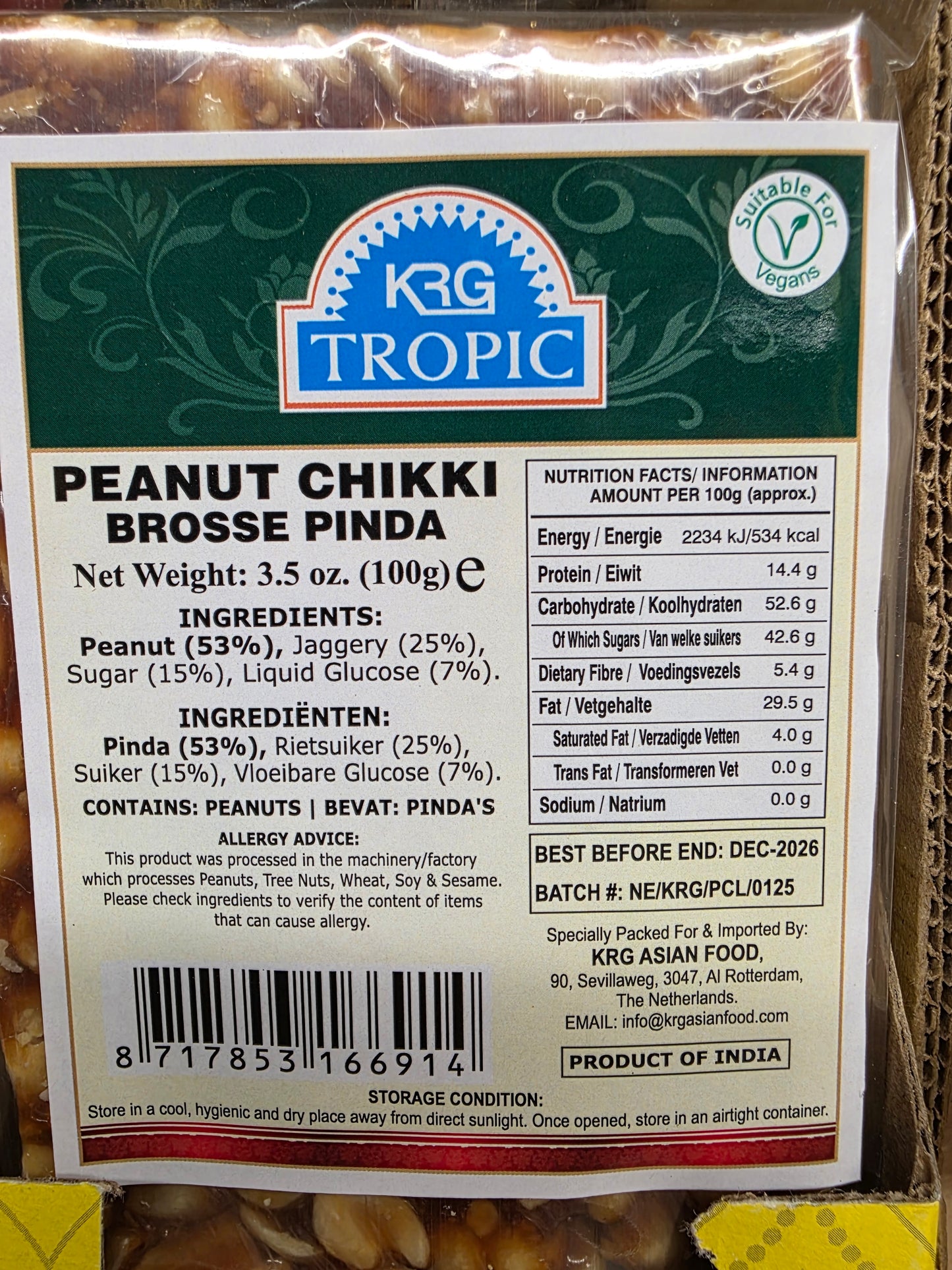 Peanut chikki