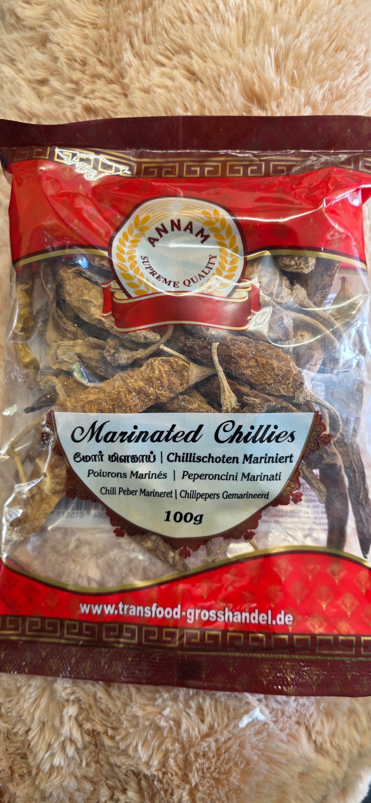Annam Marinated Dried chillies 100gm