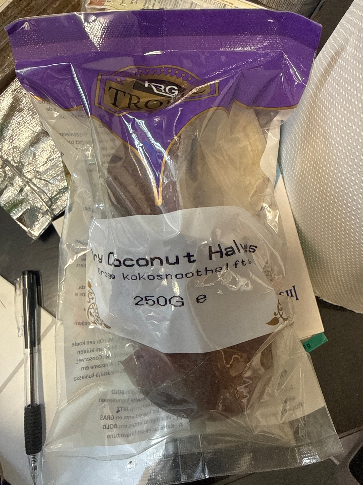 KRG Dried Coconut halves 250g
