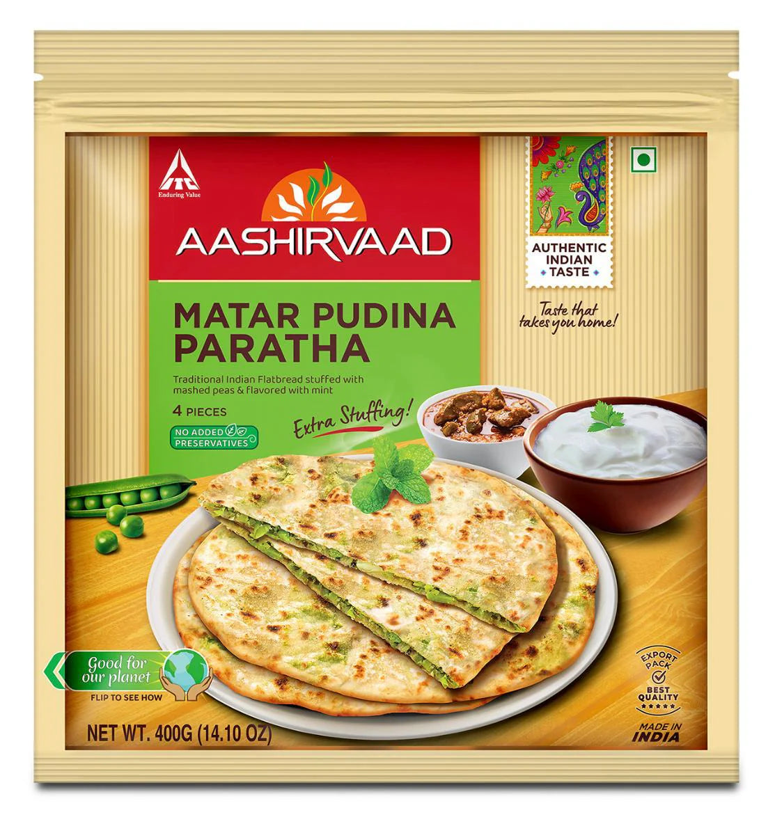 Aashirvaad Matar pudina paratha 400g