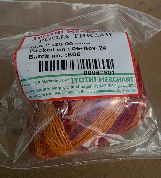 Red and orange Pooja thread