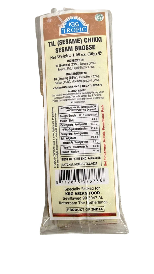 KRG Til/Sesame gajak chikki 6x30gm.