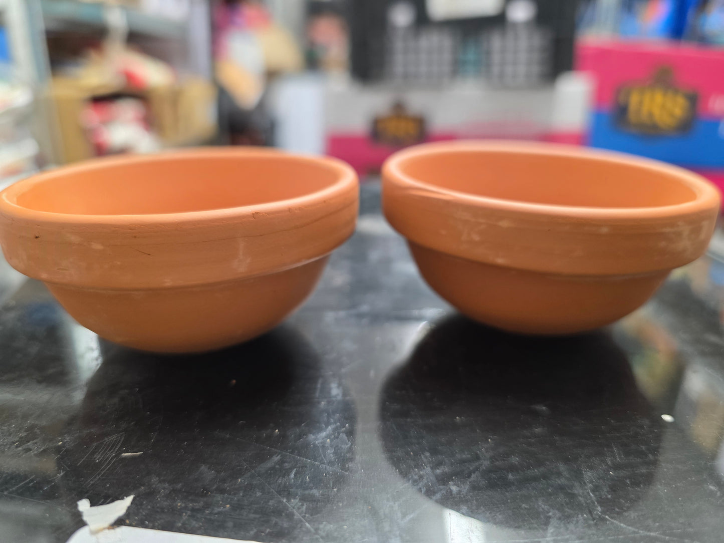 Plain Clay earthen diyas (2 pieces)